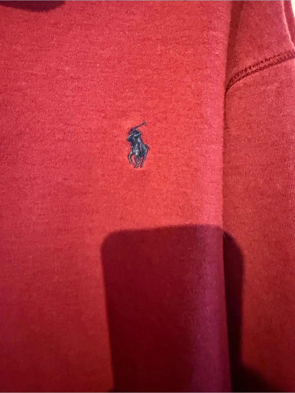 Polo by Ralph Lauren Men's Quarter-Zip Pullover in Burgundy with Navy Pony